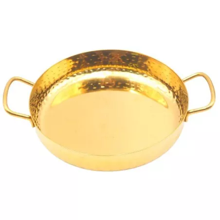 Sarten Mini Martillado con Agarradera Dorado de 6 x 1.4 Pulgadas KING METAL MPDH35H