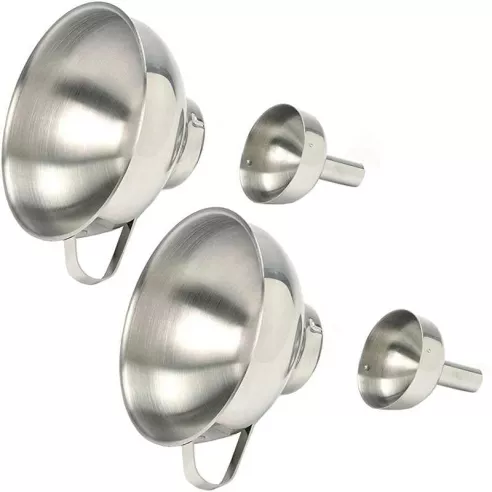 Embudo de Acero Inoxidable de Boquilla Ancha y Boquilla Fina NORPRO 255