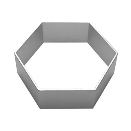 Aro de Queque Hexagonal de 9 x 10 Centimetros KING METAL CRHN6
