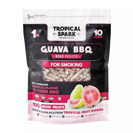 Pellets para BBQ de Madera a Sabor a Guava de 1 Libra TROPICAL SPARK 0798190195285