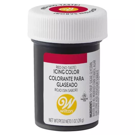 Colorante en Gel para Glaseado Color Rojo, 1 Onza WILTON 04-0-0048