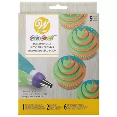 Set de Acoplador para Mangas Tricolor, 9 Piezas. WILTON 2104-7072
