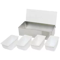 Porta Condimentos de Acero Inoxidable con 4 Compartimientos THUNDER SLCN004 2