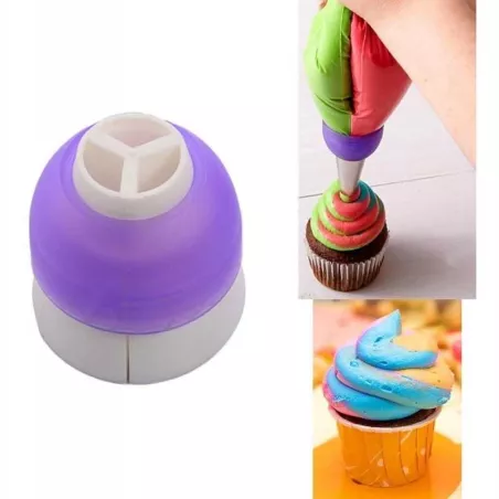 Juego de Decoracion para Cupcake, Acoplador para 3 Colores. WILTON 411-1992