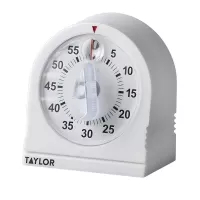 Timer Mecanico de Color  Blanco de 60 Minutos TAYLOR 5870