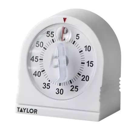 Timer Mecanico de Color  Blanco de 60 Minutos TAYLOR 5870