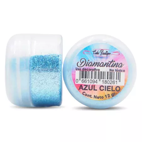 Diamantina Comestible Azul Cielo de 12 Gramos CHERRY AND CAKE DNTX08