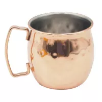 Jarra Moscow Mule Martillada de Cobre Plateada de 18 Onzas KING METAL MMSCH18