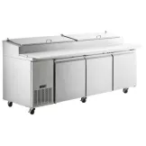 Mesa Refrigerada para Preparacion de Pizza de Acero Inoxidable 3 Puertas 93 Pulgadas U-STAR PICL3-E-HC