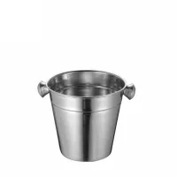 Hielera de Acero Inoxidable de 5 x 4-1/2 Pulgadas, Color Plateado KING METAL IB1