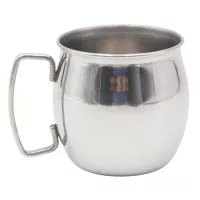 Jarra Moscow Mule Martillada Cobre Plateada  14 Onzas. KING METAL MMS14