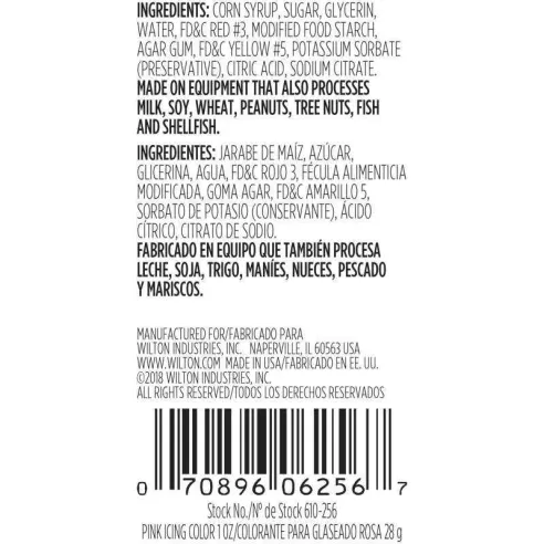 Colorante para Pasta Color Rosado, 1 Onza WILTON 610-256