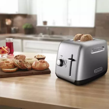 Tostador de Pan 2 Rebanadas, Color Silver KITCHEN AID KMT2115CU