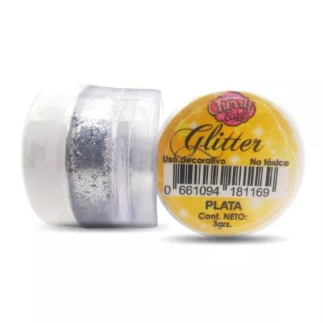 Glitter Arcoiris Plata CHERRY AND CAKE GLIR15