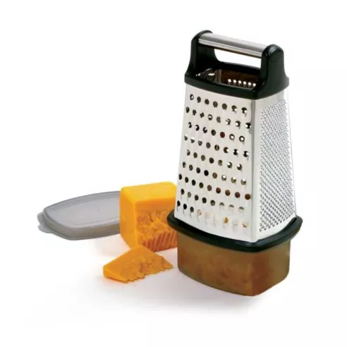 Rallador de 4 Caras de  Acero Inoxidable con Recipiente NORPRO 325