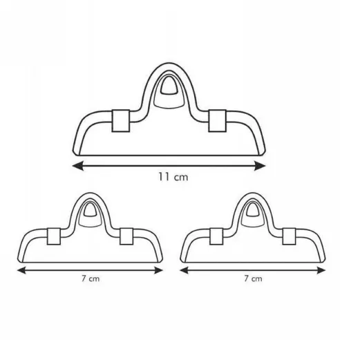 Prensas para Cerrar Bolsas, Set de 3 Unidades TESCOMA 420762