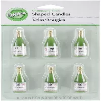 Candelas de Figuras de Botella de Champan, Set de 6 Unidades WILTON 2811-163 2