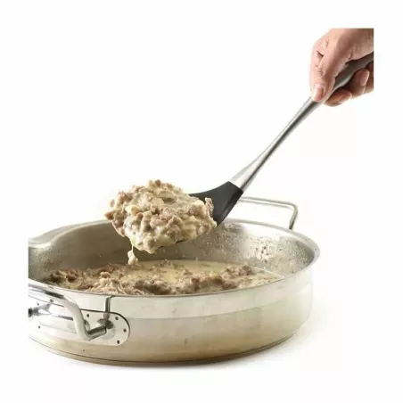 Espatula Solida de Silicona Cabeza Redonda con Mango de Acero Inoxidable, 14 Pulgadas NORPRO 1334