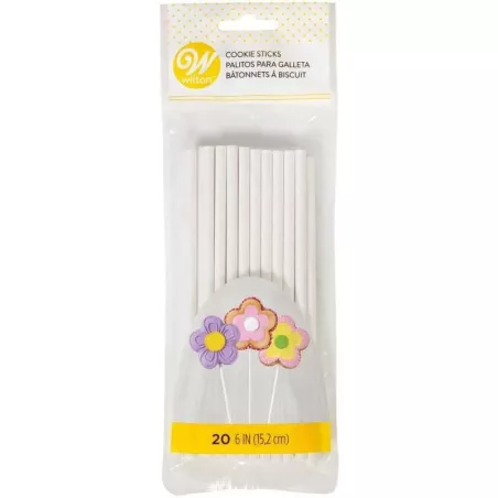 Palillos para Pops de 6 Pulgadas de Largo, Set de 20 Unidades WILTON 1912-9319