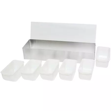 Porta Condimentos de Acero Inoxidable con 6 Compartimientos THUNDER SLCN006