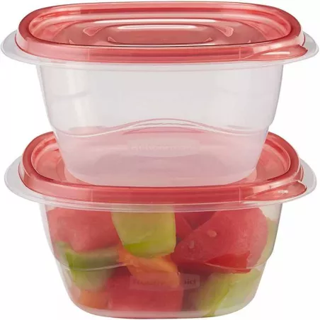 Contenedor Cuadrado Takealongs de 7 Tazas, Set de 2 Piezas  RUBBERMAID 2086749