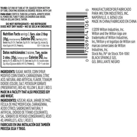 Gel Brillante Negro, 3.5 Onzas WILTON 704-1061