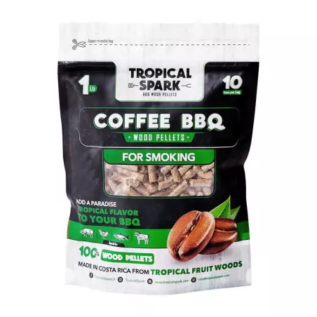 Pellets para BBQ de Madera Cafe de 1 Libra TROPICAL SPARK 0798190200361