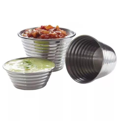 Salsera Ribbed de Acero Inoxidable de 2 Onzas KING METAL SC20R