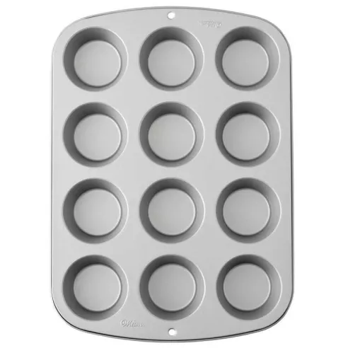 Molde de Aluminio para Muffins, 12 Cavidades WILTON 2105-954