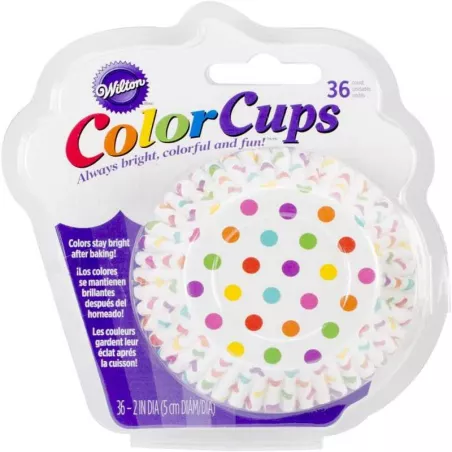 Capsulas Rainbow Dots, 36 Unidades WILTON 415-0627