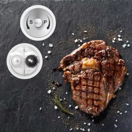 Salero y Pimentero Transparente 2 en 1 de 22 Centimetros TESCOMA 658214