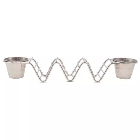 Rack para Tacos de 3 Divisiones de Alambre con Porta Ramekin de  2.5 Onzas KING METAL TRWSH03