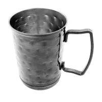 Jarra Moscow Mule Martillada de Color Plateado de 12 Onzas KING METAL MMSHH35