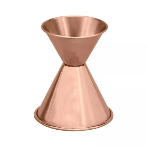 Medidora de Licor de  Acero Inoxidable de 1 & 2 Onzas de Color Cobre KING METAL JI24C