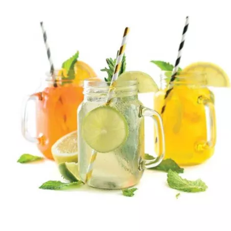 Pajillas de Papel Rayadas, Paquete de 100 Unidades NORPRO 4020