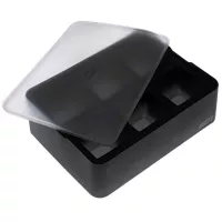 Bandeja de Hielo en Forma de Cubo de 5 Centimetros de Silicon con 6 Cavidades de Color Negro LURCH 00240715