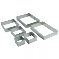 Aro Cuadrado Acero Inoxidable 14 x14 x 4 centimetros KING METAL CRSQ4