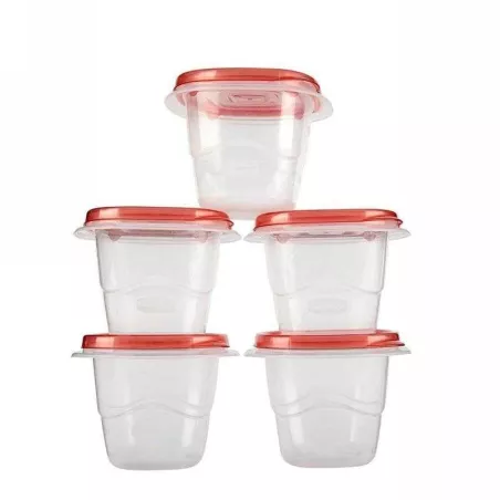 Contenedor Cuadrado Takealongs de 2.1 Tazas, Set de 5 Piezas  RUBBERMAID 2086739