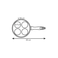 Sarten Antiadherente de 4 Circulos de 24 Centimetros TESCOMA 594244 2