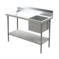 Mesa con Pileta a la Derecha de 150 x 70 x 90 Centimetros QUANTUM PRO PL150D