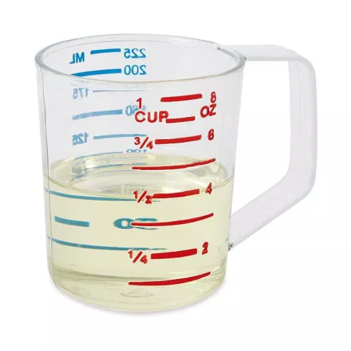 Taza para Medir de Policarbonato Gravada de 8 Onza / 1 Taza RUBBERMAID FG321000CLR