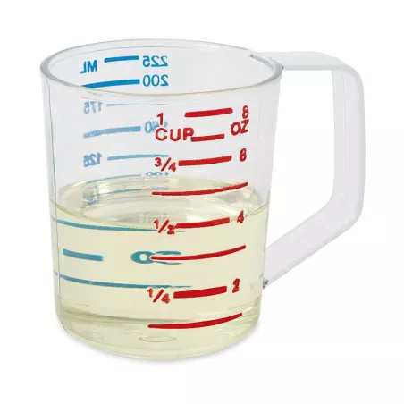 Taza para Medir de Policarbonato Gravada de 8 Onza / 1 Taza RUBBERMAID FG321000CLR