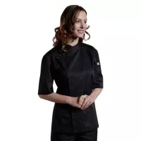 Gabacha con 3 Broches, Manga 2/4, Talla M, Color Negro  CHECKEDOUT CU158Z0100E-M