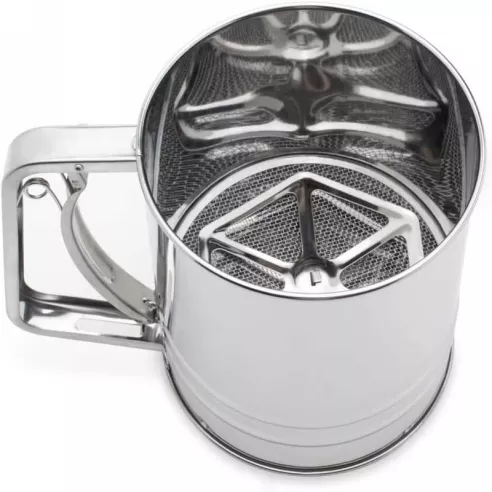 Tamizador de Harina de Acero Inoxidable, 4 Tazas. FOX RUN BRANDS 4654