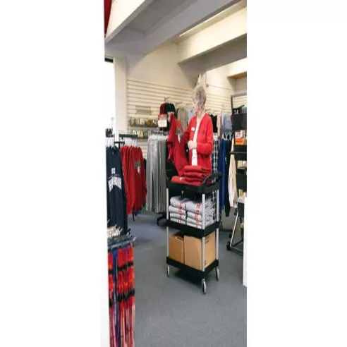 Carro Utilitario de 85 x 47 x 96 Centimetros de Color Negro RUBBERMAID FG342488BLA