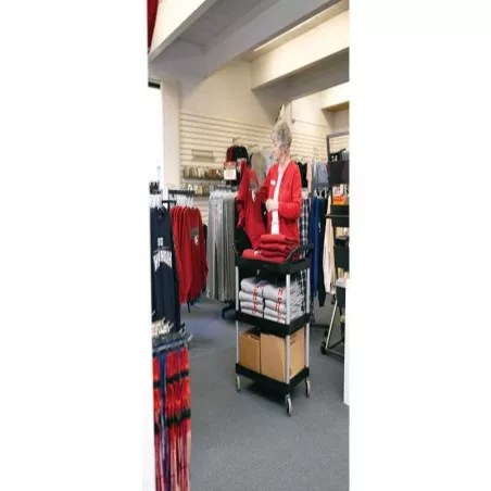 Carro Utilitario de 85 x 47 x 96 Centimetros de Color Negro RUBBERMAID FG342488BLA