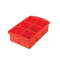Bandeja de Hielo de 6 Cavidades de Color Rojo FOX RUN BRANDS 37095