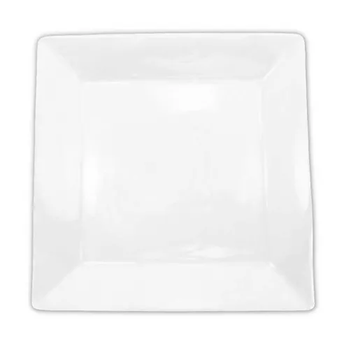 Plato Cuadrado de Porcelana 9-3/4 Pulgadas Blanco CATER MAX 17104