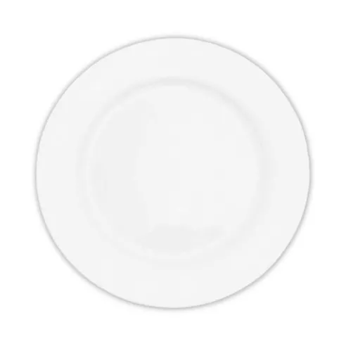 Plato Redondo de Porcelana de Borde Ancho 9 Pulgadas Blanco ARNI S0005