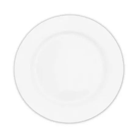 Plato Redondo de Porcelana de Borde Ancho 9 Pulgadas Blanco ARNI S0005